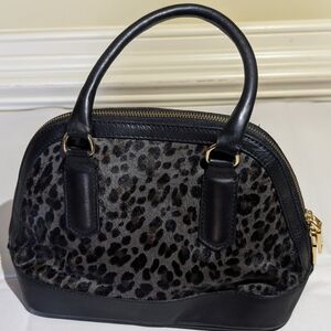 Cavalcanti Genuine Leather Leopard Print Purse Made In Italy